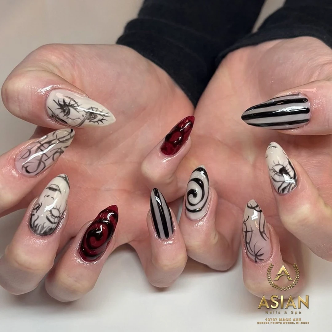 halloween nail art design